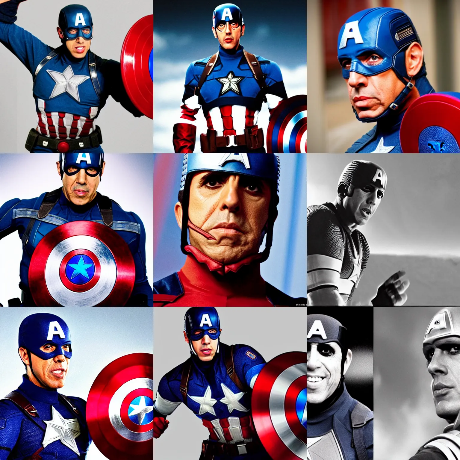 Prompt: adriano celentano as captain america