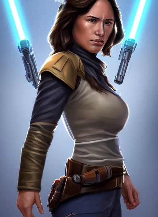 Image similar to jaina solo, jedi from star wars legends books, science fiction star wars space opera, insanely realistic and highly detailed portrait by nuclearsnailsstudios, trending on artstation, great lighting
