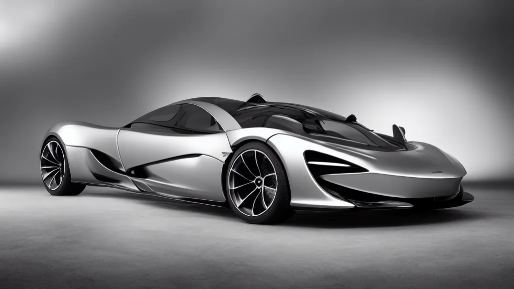 Image similar to photo of a mclaren scifi concept car, cinematic, fine details, symmetrical, 4 k