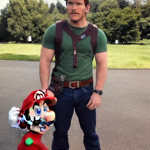 Prompt: chris pratt as mario