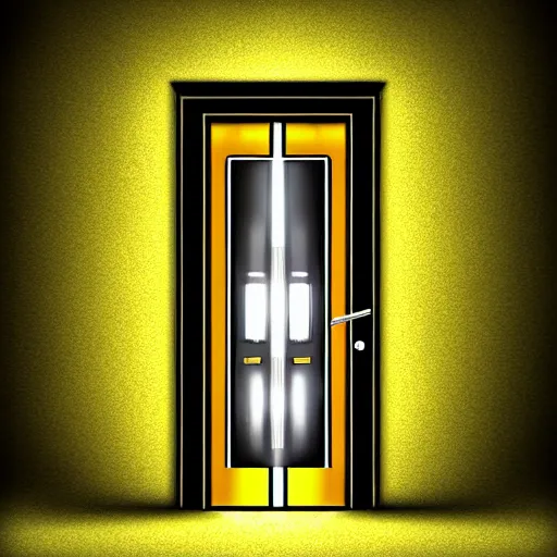 Prompt: photograph hyperrealistic art - deco sci - fi door