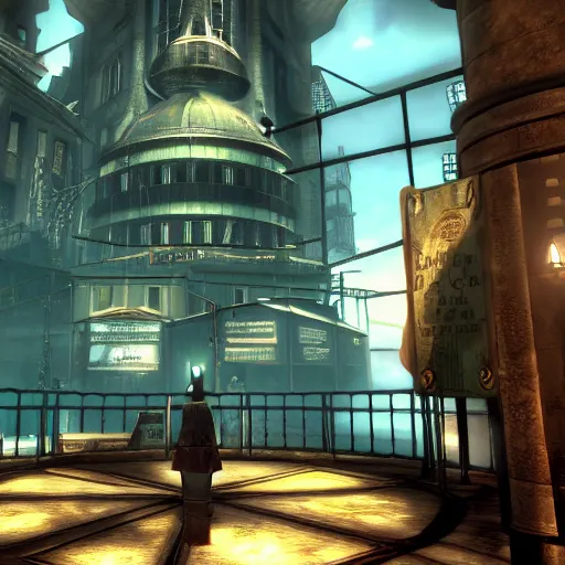Prompt: exterior of Rapture from Bioshock