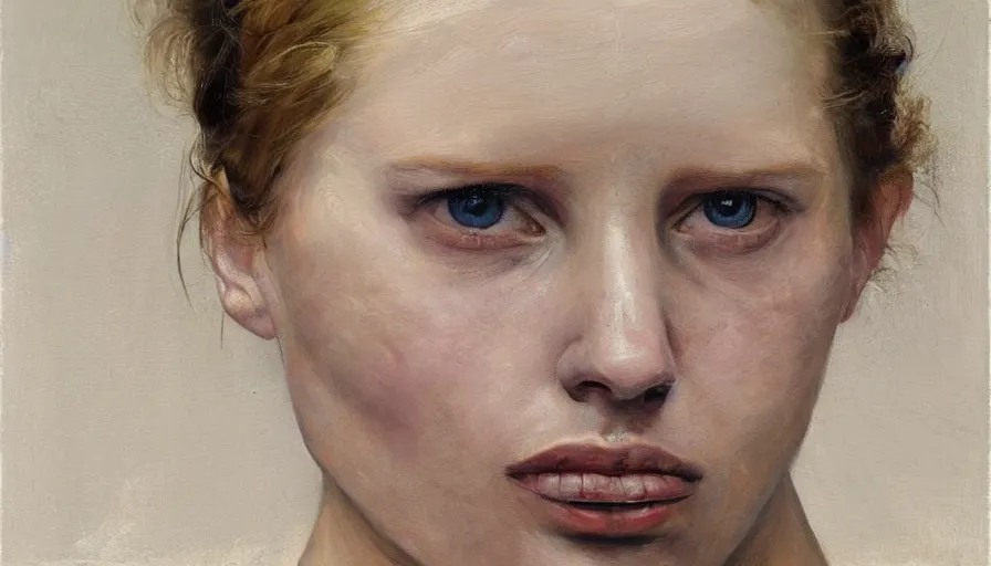 Prompt: painting by borremans, lara stone, detailed, stunning