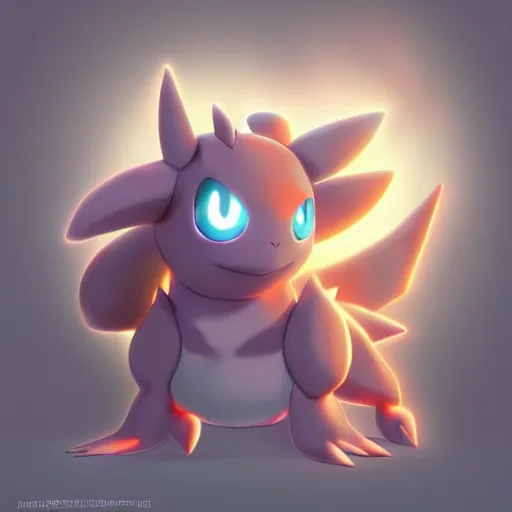 Image similar to translucent cute pokemon like pet with cute eyes, dark colors smoke spiritual fantasy digital art by artgem, studio ghibli, clean cel - shaded vector art, style artstation, style greg rutkowski, octane render, unreal engine 6, epic game graphics, fantasy, conceptual art, ray tracing