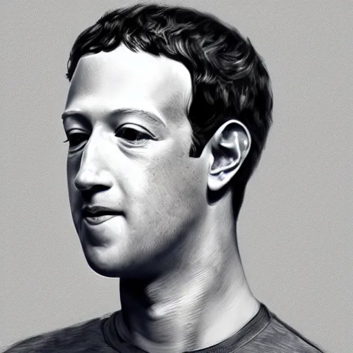 Prompt: mark zuckerberg portrait, high detail, hyperreal