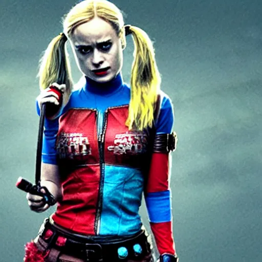 Image similar to brie larson as harley quinn from suicide squad