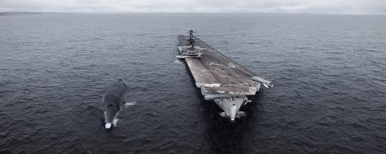 Image similar to low angle cinematic shot of abandoned aircraft carrier submerged in the middle of an endless black sand beach in iceland, rivers