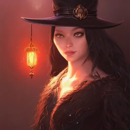 Image similar to Portrait of a black cat wizard, magic, fantasy, magical, intricate, cinematic lighting, highly detailed, digital painting, artstation, concept art, smooth, sharp focus, illustration, art by Artgerm and Greg Rutkowski, Cgsociety