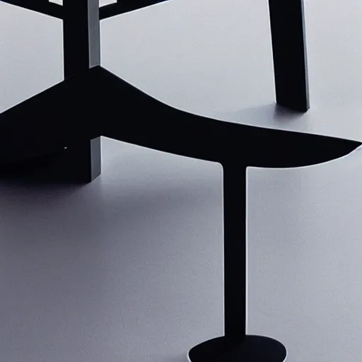 Prompt: a minimalistic stool by Zaha hadid