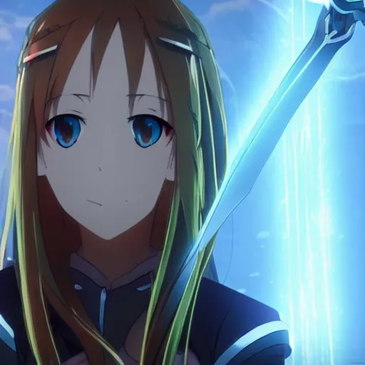 Prompt: “asuna discovering a giant monolith of eyes, Sword art online, 8K, OLED, beautiful lighting”