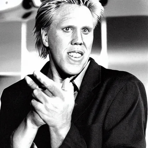 Prompt: gary busey in starship troopers