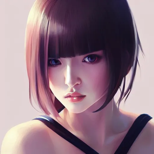 Image similar to a beautiful young japanese natalie portman alluring instagram model in crop top, by guweiz and wlop and ilya kuvshinov and artgerm, symmetrical eyes, aesthetic, gorgeous, stunning, alluring, attractive, artstation, deviantart, pinterest, digital art