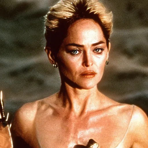 Image similar to Sharon Stone in the movie Dune
