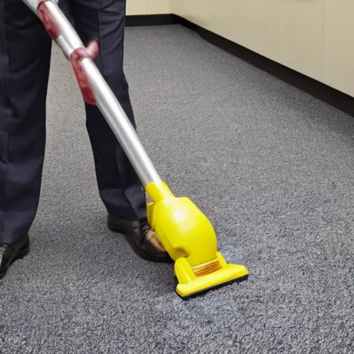 Image similar to saul goodman vacuuming the floor