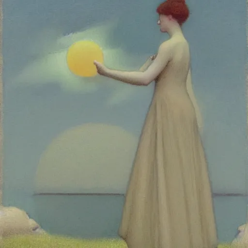 Image similar to a painting in the style of piotr turek and in the style of alphonse osbert and in the style of charles dulac.