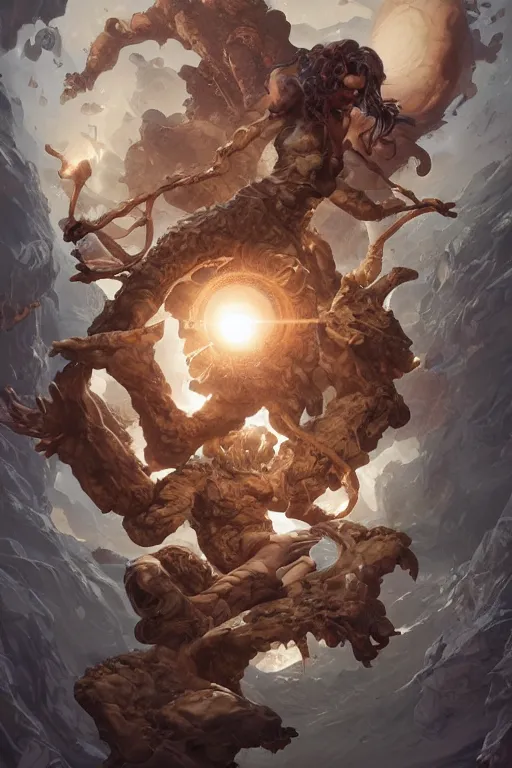 Image similar to heteromorph ammonite by artgerm and Craig Mullins, James Jean, Andrey Ryabovichev, Mark Simonetti and Peter Morbacher 16k