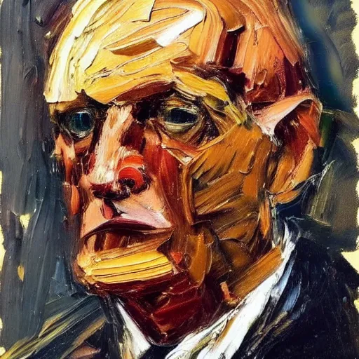 Prompt: a portrait a very ordinary person, Frank Auerbach, oil painting, thick impasto brushstrokes, anatomically correct, beautiful perfect face, large brushstrokes, sharp focus, Highly Detailed