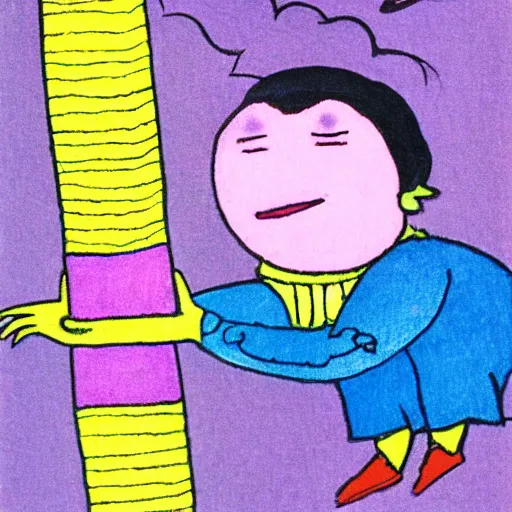 Image similar to Harold and the Purple Crayon by Maurice Sendak