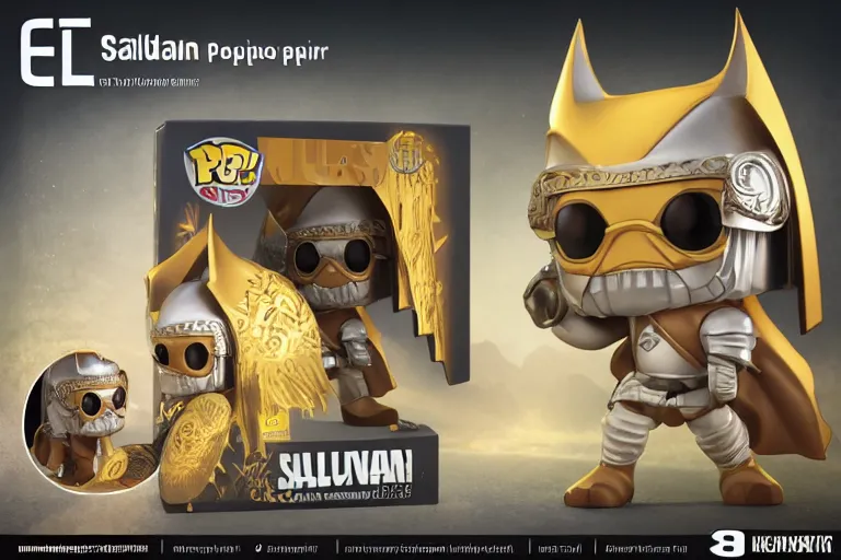 Prompt: an ultra detailed 3 d render of saladin as a funko pop, epic anime fantasy, 8 k, volumetric lighting, smooth, highly detailed, digital illustration, octane render, art by kentaro miura and akira toriyama and albert bierstadt and greg rutkowsi, artstation