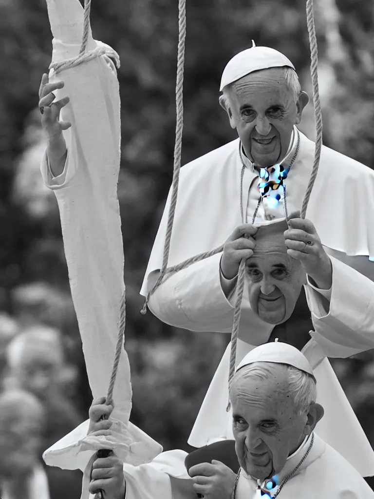 Image similar to pope on a rope