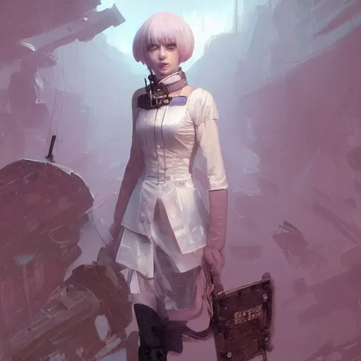 Image similar to a highly detailed epic cinematic concept art CG render digital painting artwork: sophisticated posh spoiled teenage British aristocratic victorian Rei Ayanami played by Alicia Vikander. By Greg Rutkowski, Ilya Kuvshinov, WLOP, Stanley Artgerm Lau, Ruan Jia and Fenghua Zhong, trending on ArtStation, subtle muted cinematic colors, made in Maya, Blender and Photoshop, octane render, excellent composition, cinematic atmosphere, dynamic dramatic cinematic lighting, precise correct anatomy, aesthetic, very inspirational, arthouse