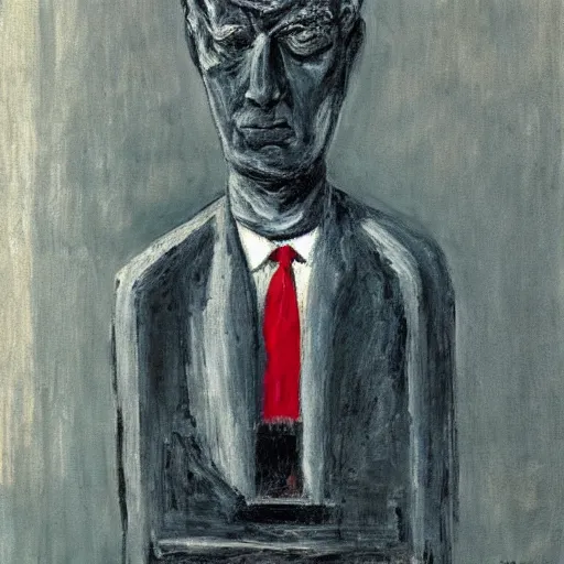 Image similar to trump by giacometti