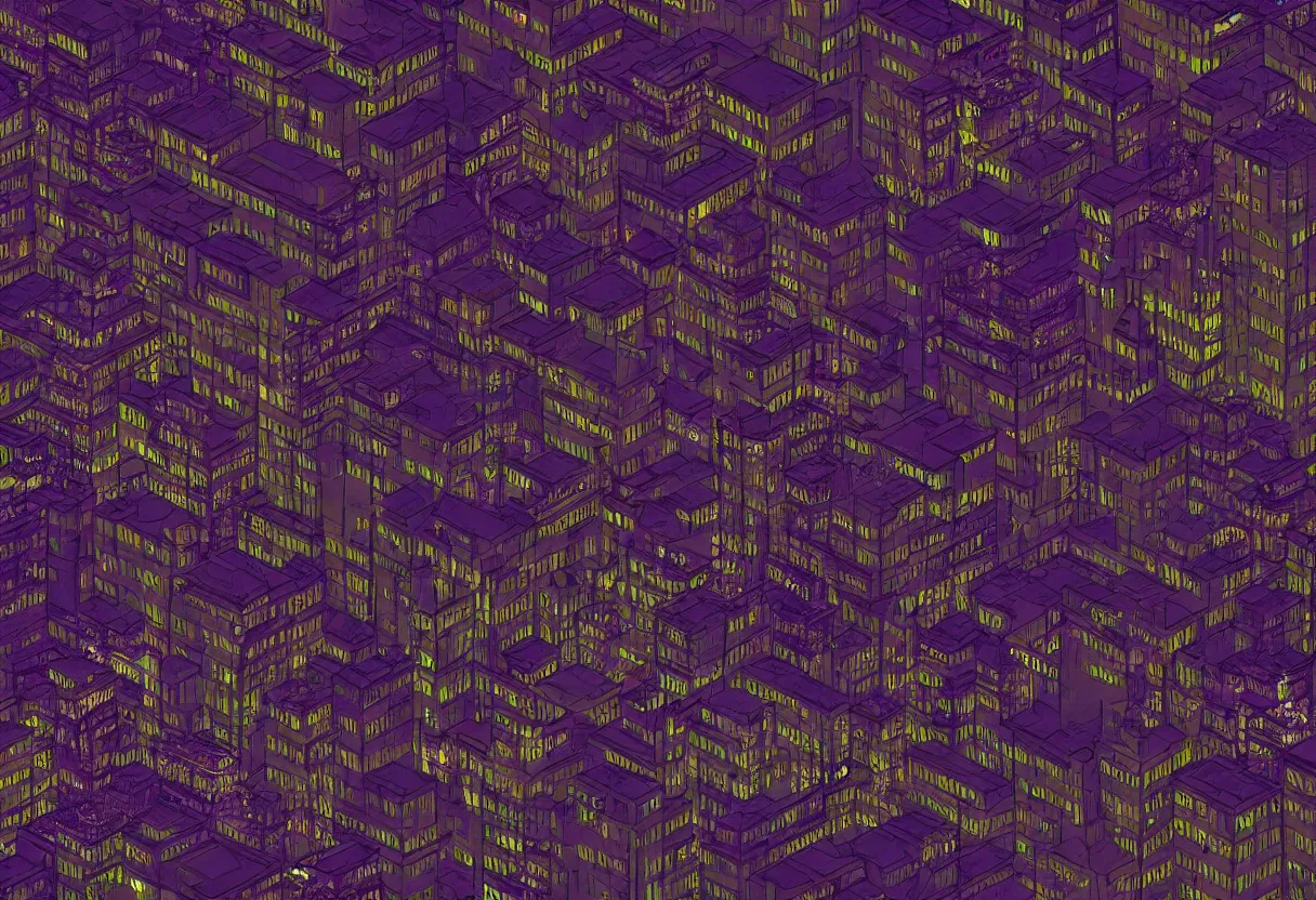 Prompt: dark city, night time, 16bits, pixel art, degradation filter, compression, low saturation, crushed colors , chromatic aberration, 2D, flat