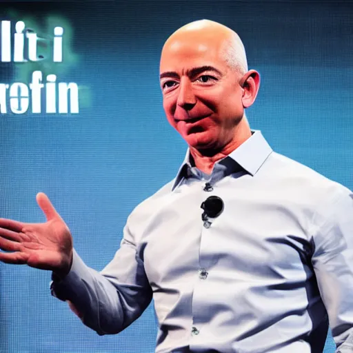 Prompt: troll face but its jeff bezos