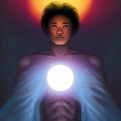 Prompt: the human incarnation of the sun