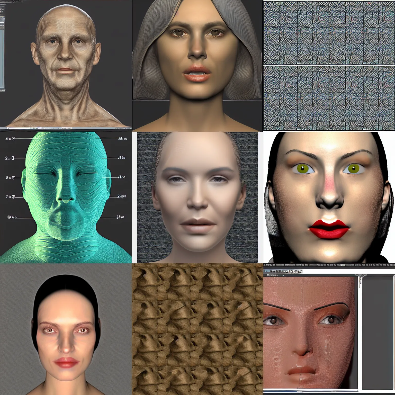 Prompt: face albedo texture mapping uv unwrap flat