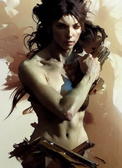 Image similar to beautiful neutral earth toned palette knife painting artwork by yoji shinkawa jeremy mann, dancer, charlie bowater and magali villeneuve and alphonse mucha, gaston bussiere, craig mullins, j. c. leyendecker, by artgerm