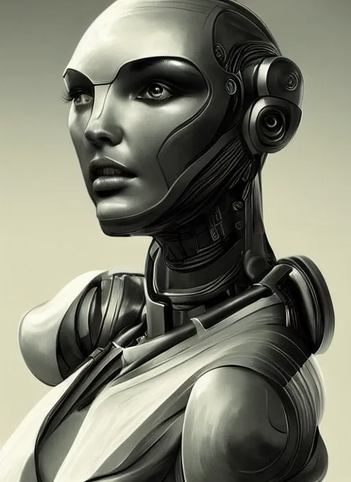 Prompt: portrait of a dystopian android robot, sci - fi, wonderful shading, realistic perfect face, concept art, dynamic pose, digital illustration, trending on artstation, intricate details, epic composition, sharp focus, 8 k uhd, masterpiece, wlop, ross draws