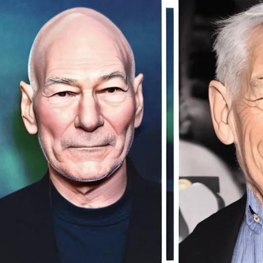 Image similar to patrick stewart mixed with ian mckellen