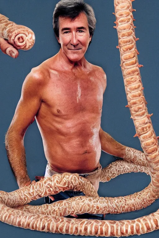 Image similar to randy mantooth crawling inside a giant intestine, 4 k, high definition,