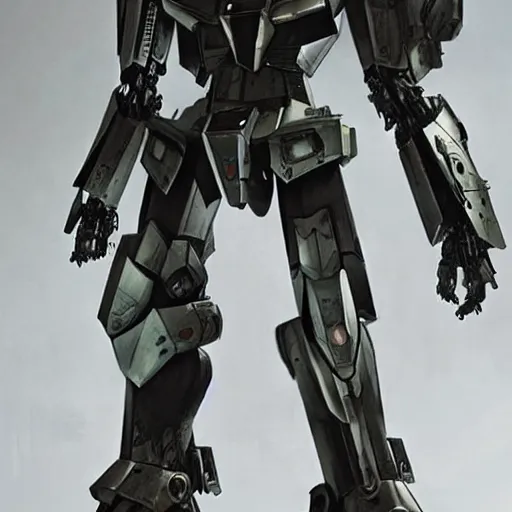 Prompt: cinematic still in real steel movie and westworld and pacific rim movie, one full body ornate humanoid gundam armored core mech by fujioka kenki and by mamoru nagano