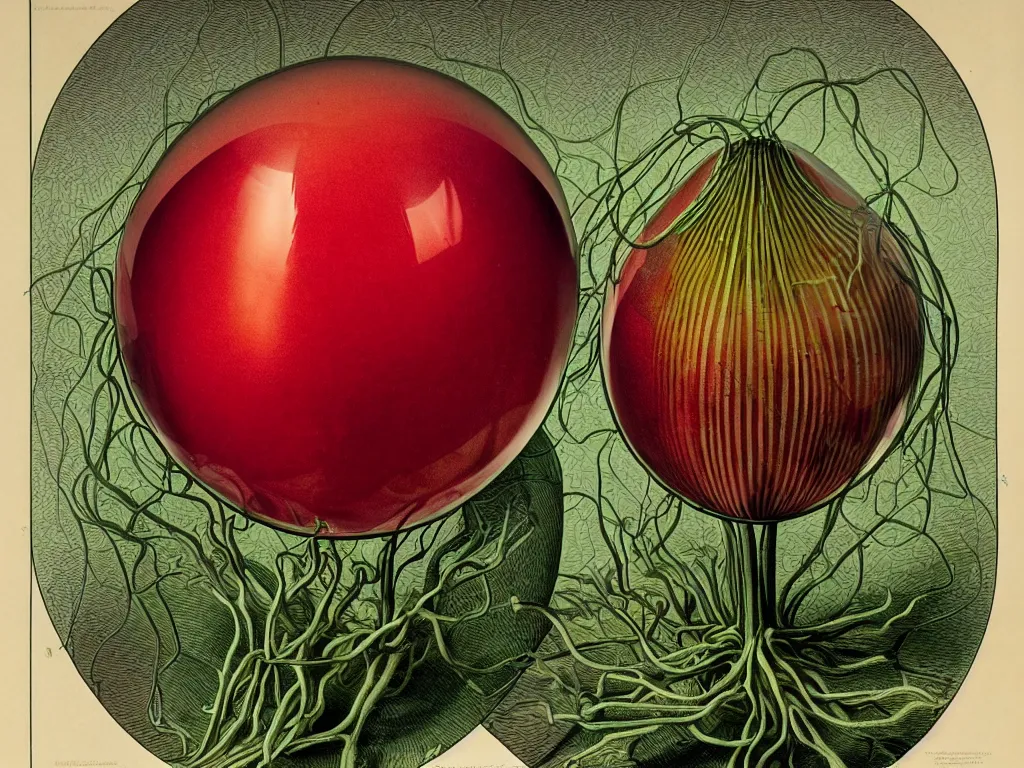 Prompt: a perfect colour horrifying botanic illustration of an explosive human in a glass sphere designed in an ultra bombastic manner. the many bulbous chambers are etched with hurtful fablea. perfect focus, studio lighting, gallery setting