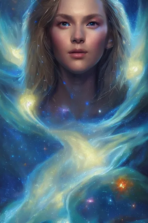 Prompt: beautiful oil painting with high detail of a wise Space ent made of stars and plasma; art direction by James Cameron ;by artgerm; wayne reynolds art station; cinematic quality character render; low angle; ultra high quality model; production quality cinema model;