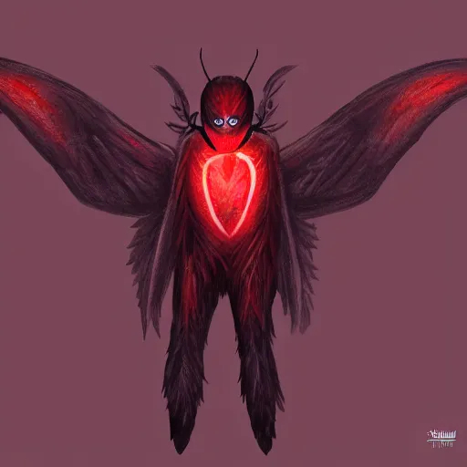 Prompt: a mothman in the style of john park, digital art painting, winning award image, matte painting, superb, trending in artstation