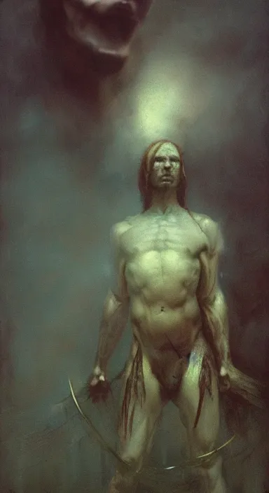 Prompt: hercules concept, beksinski, ruan jia