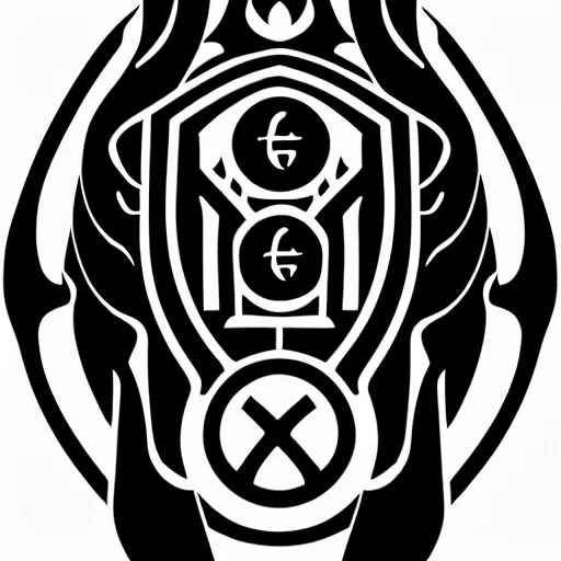 Image similar to vector symbol for a fictional guild, iconic, clean, white background, artstation, symbolic, full colour