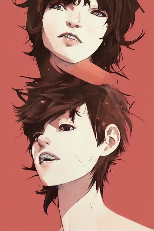 Image similar to young man with short brown hair, by conrad roset, fiona staples and makoto shinkai, featured on artstation