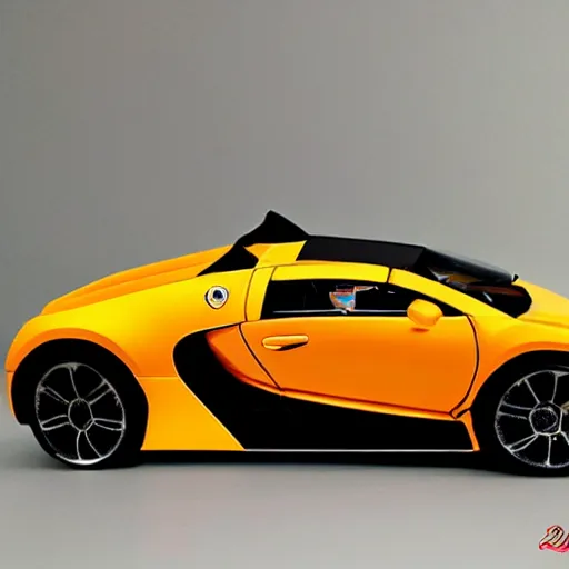 Image similar to origami Bugatti Veyron