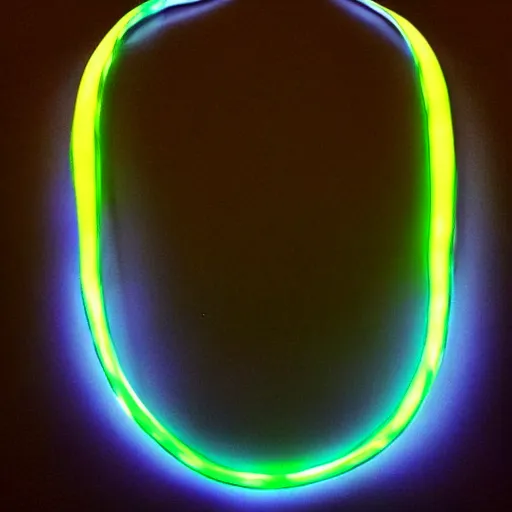 Image similar to Collar with neon glowing lights on it