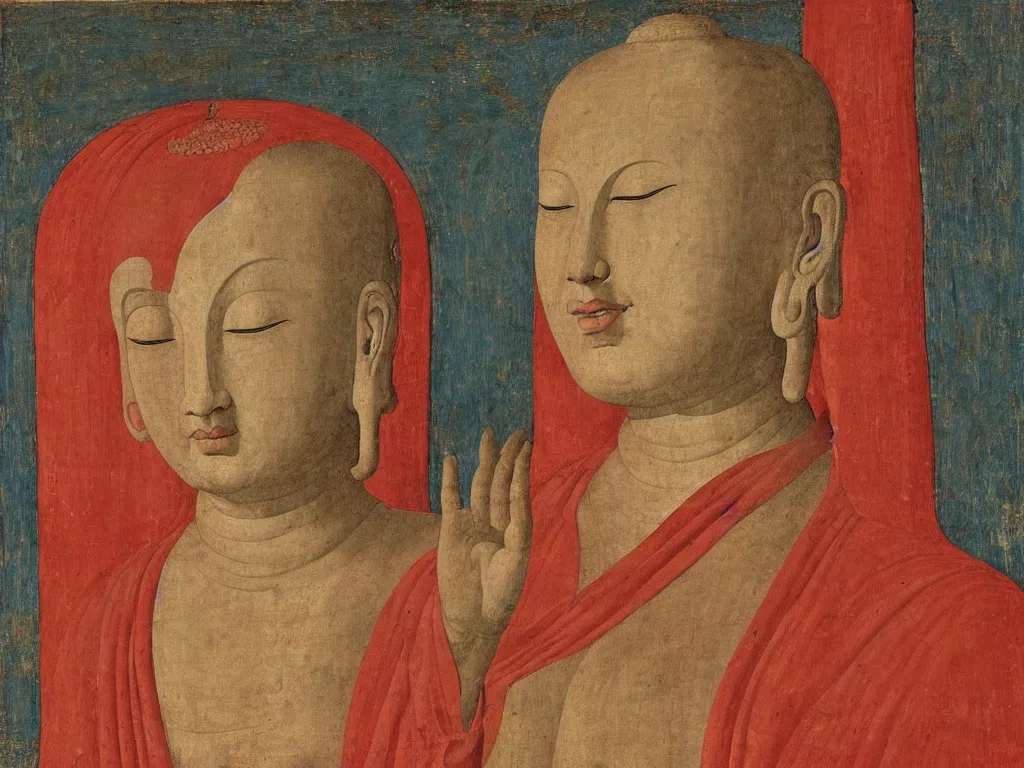 Image similar to Portrait of the Buddha. Piero della Francesca