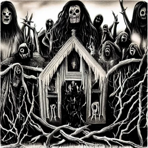 Image similar to the most terrifying and noisy black metal album cover