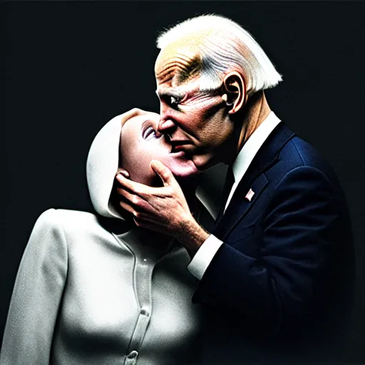 Prompt: portrait of nosferatu feeding whispering into joe biden's ear, correct faces, uhd hyperdetailed photo by annie leibowitz 5 0 mm lens