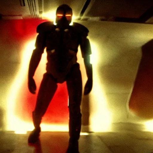 Image similar to movie still of cyborg god sun, cinematic composition, cinematic light, criterion collection, by edgar wright