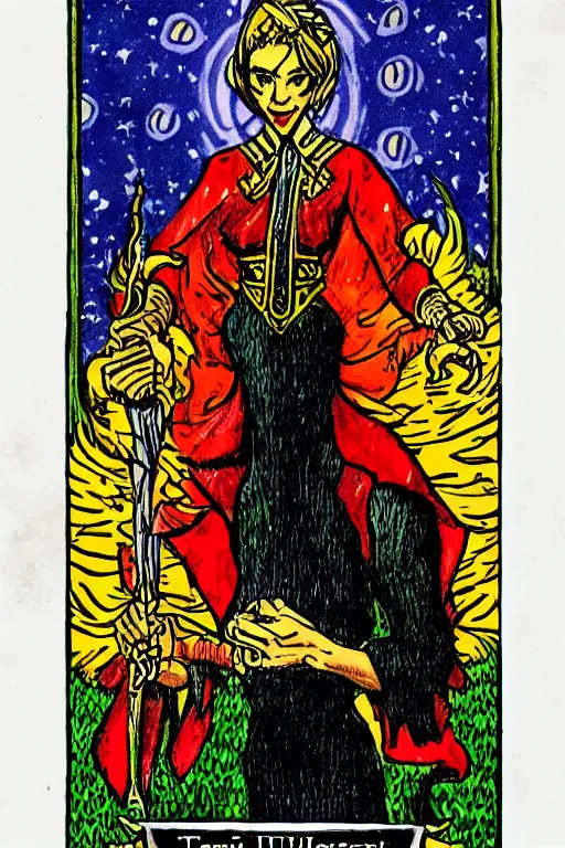 Image similar to tarot card character, fantasy