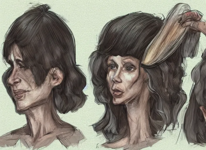 Image similar to judge wearing a bench wig is making a haircut to another judge with a bench wig, only two person in the scene, concept art, artstation, fractals