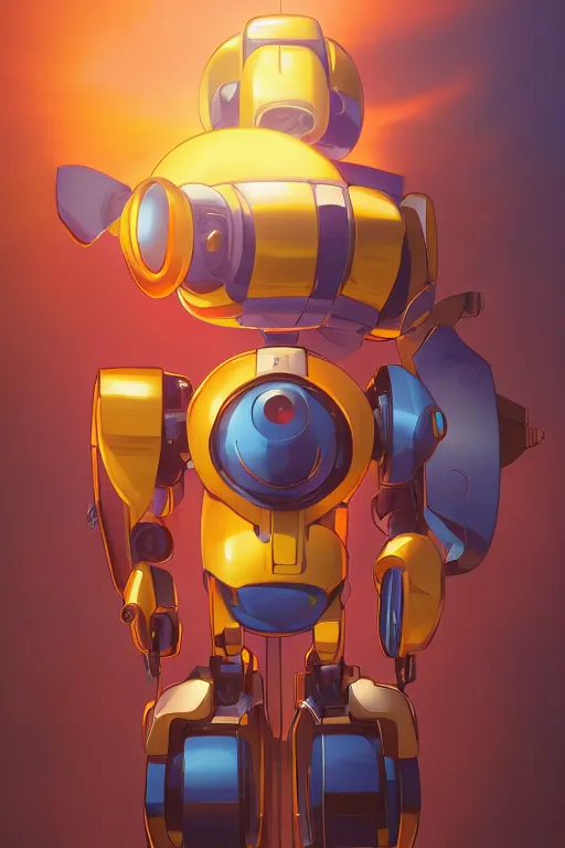 Image similar to metabots medabots medarotto medarot robot minimalist comics, behance hd by jesper ejsing, by rhads, makoto shinkai and lois van baarle, ilya kuvshinov, rossdraws global illumination ray tracing hdr radiating a glowing aura